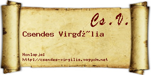 Csendes Virgília névjegykártya